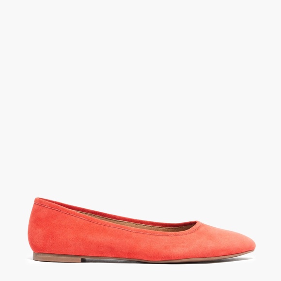 Madewell Red Suede Flats - Picture 2 of 14